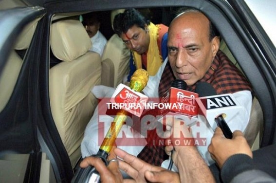 'I am unable to understand whether roads of Agartala City are holes-on-roads or roads-on-holes' : Rajnath Singh says after Vijay Rath Yatra